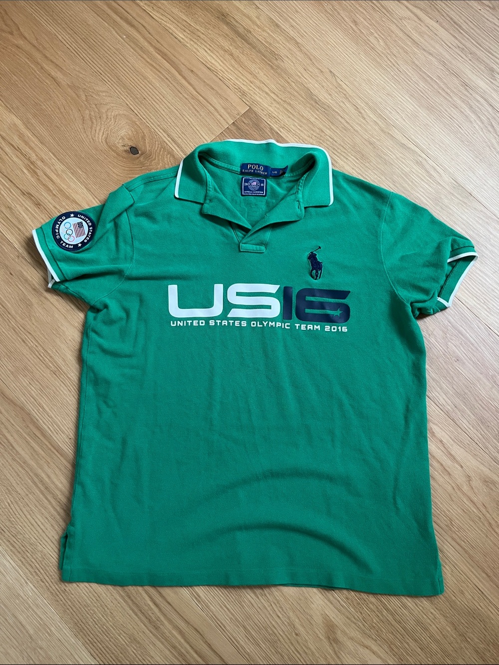 Polo by Ralph Lauren Green Team USA Rio Olympics Polo size L